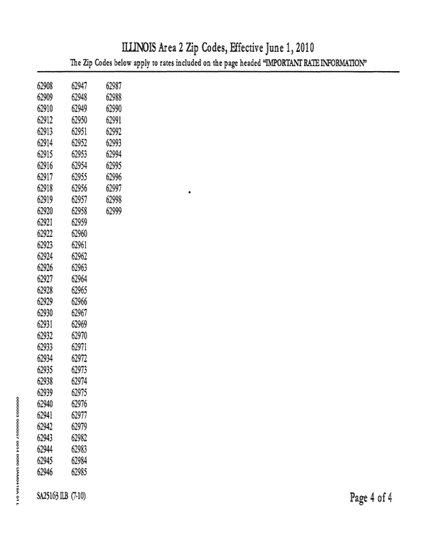 AARP Illinois Medicare Supplement Plans Zip Codes in Rating Area 1